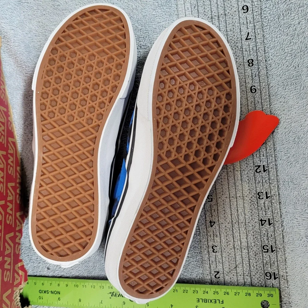 Vans Classic Slip-On Oversized Tie Dye Dazzling Blue Black VN0A4UH8ABR Size 5.5Y